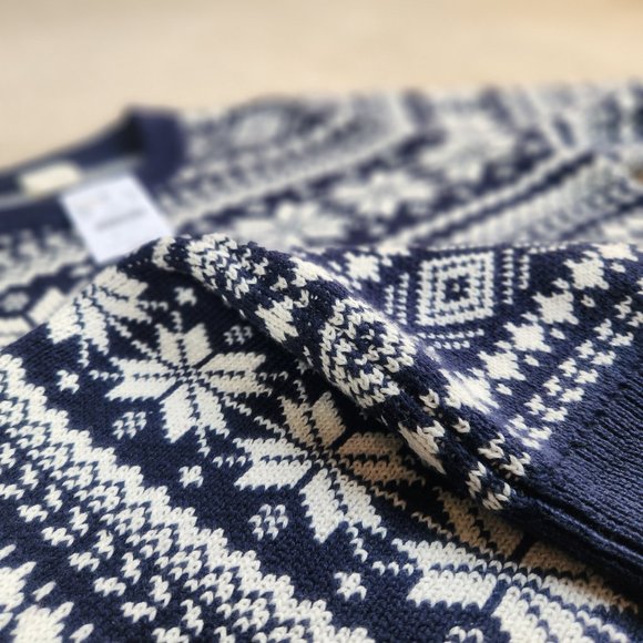 NWT Fair Isle Snowflake sweater 100% cotton - Picture 11 of 16
